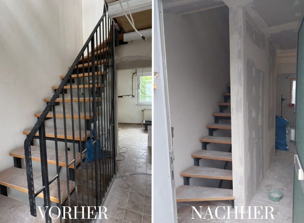 Haus vor und nach Renovierung in Bochum