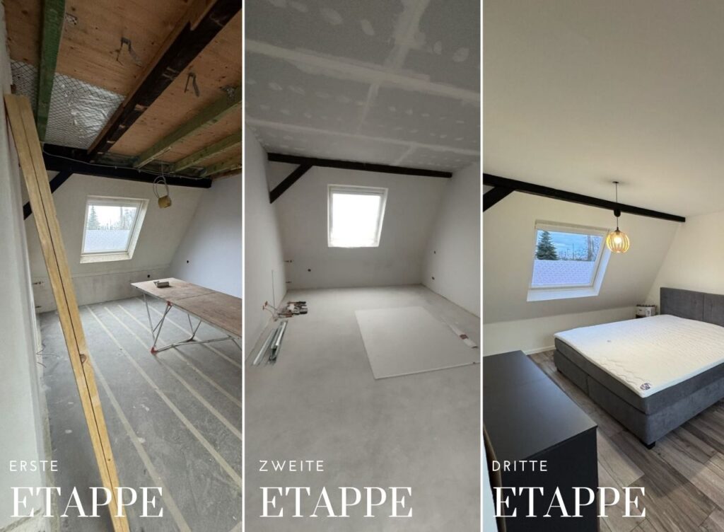 Haus vor und nach Renovierung in Bochum