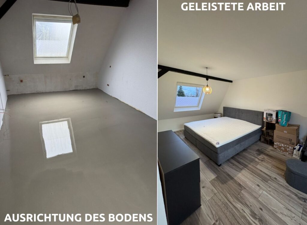 Boden ausgleichen und Klick-Vinyl verlegen in Bochum